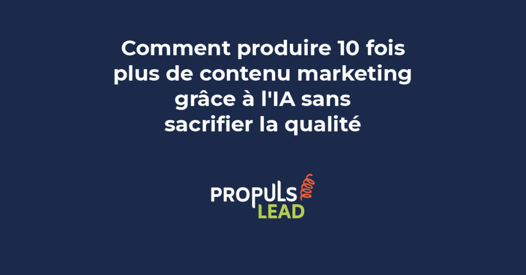 Équipe marketing travaillant sur des contenus aidée par l'IA, dashboard de gestion de contenu visible, graphique montrant l'augmentation de production