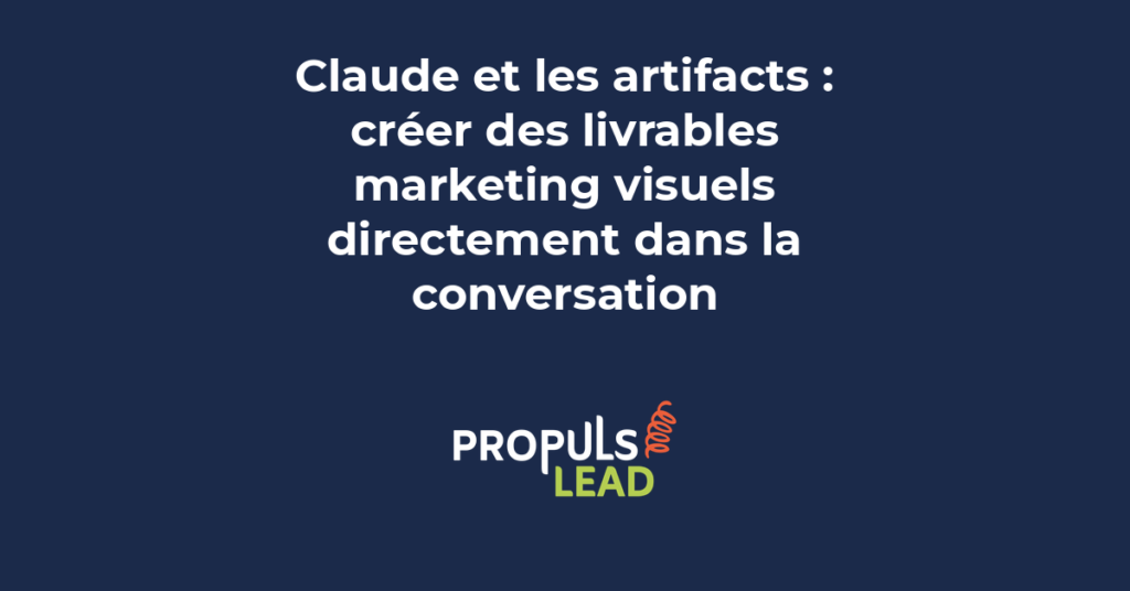Création de livrables marketing visuels avec les artifacts de Claude incluant dashboards graphiques et diagrammes interactifs