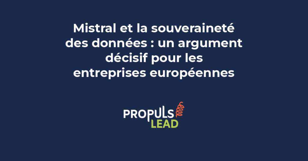 Mistral souveraineté données RGPD Europe