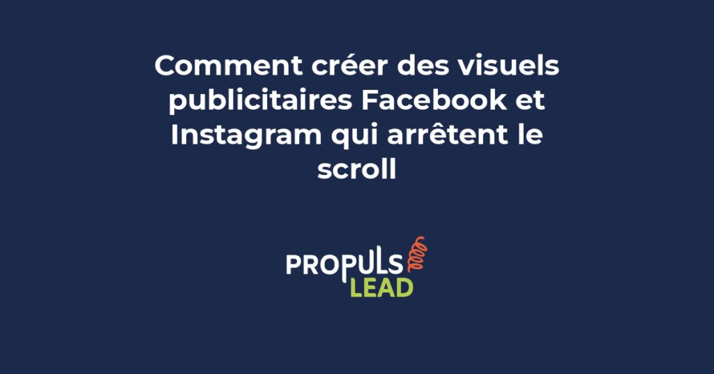 Composition d'une annonce Facebook avec visual hierarchy claire, couleurs contrastées et élément focal centré sur une personne souriante utilisant le produit