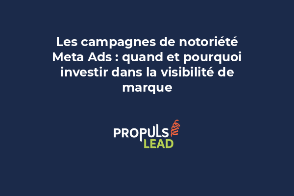 Graphique montrant la progression de la notoriété de marque et impact sur conversion avec Meta Ads