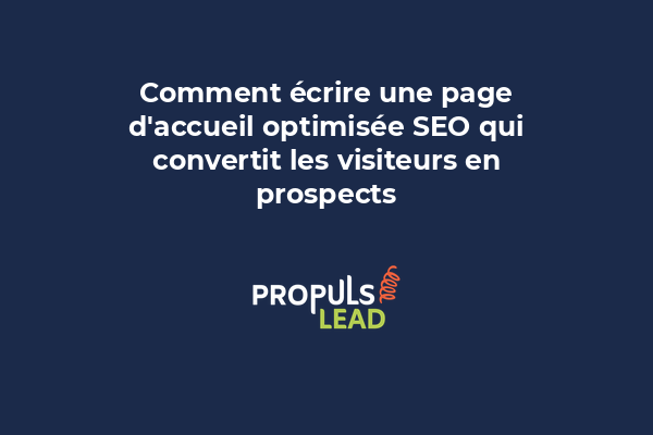 Page d'accueil professionnelle avec éléments SEO visibles : titre optimisé, call-to-action clair, structuration logique du contenu.