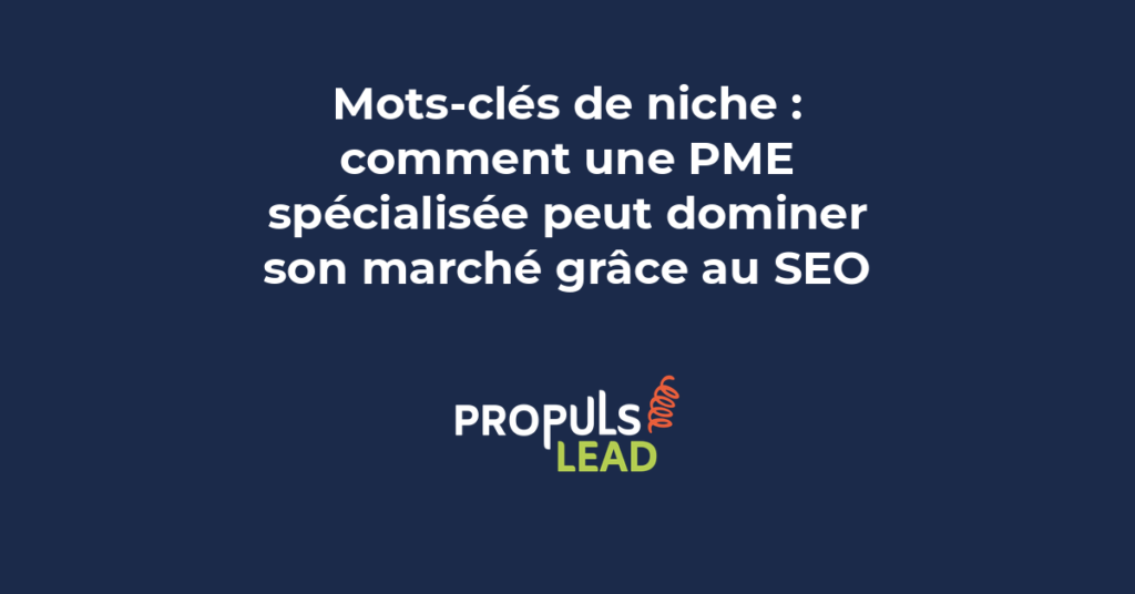 PME spécialisée qui domine son marché de niche grâce au SEO et au ciblage de mots-clés spécifiques à faible concurrence