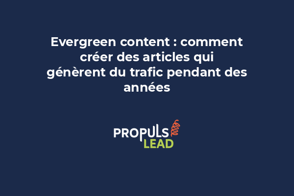 Graphique montrant une courbe de trafic croissante et stable dans le temps pour un article evergreen, avec timeline de plusieurs années