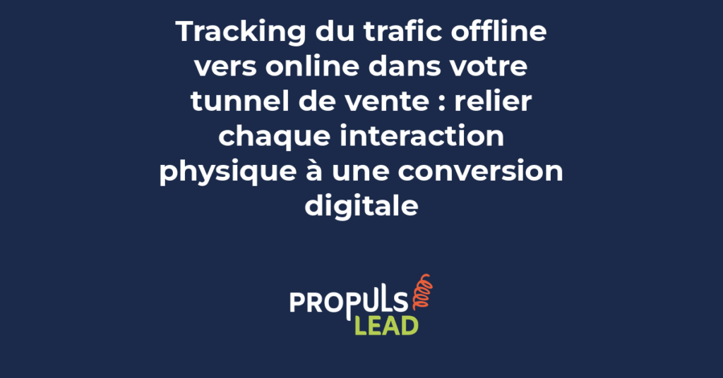Tracking du trafic offline vers online dans un tunnel de vente avec QR codes URLs dédiées et attribution multicanal
