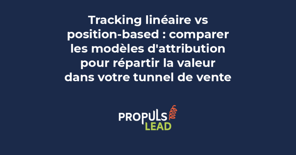 Schéma comparant un modèle d'attribution linéaire (crédit égal à tous les points) et position-based (crédit plus important aux premiers et derniers points).