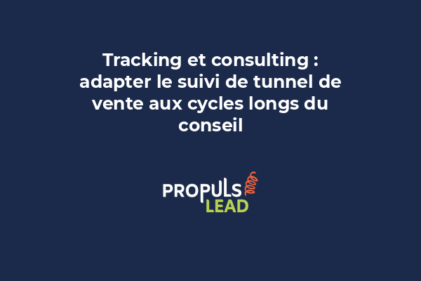 Dashboard de suivi de tunnel de vente consulting avec calendrier de cycles de vente longs et analyse des décideurs