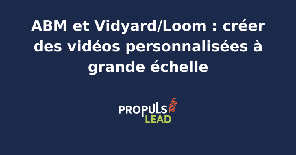 Commercial PME B2B francophone enregistrant une vidéo personnalisée Vidyard ou Loom à destination d'un compte cible ABM avec écran partagé site du compte et incrustation visage pour séquence email.