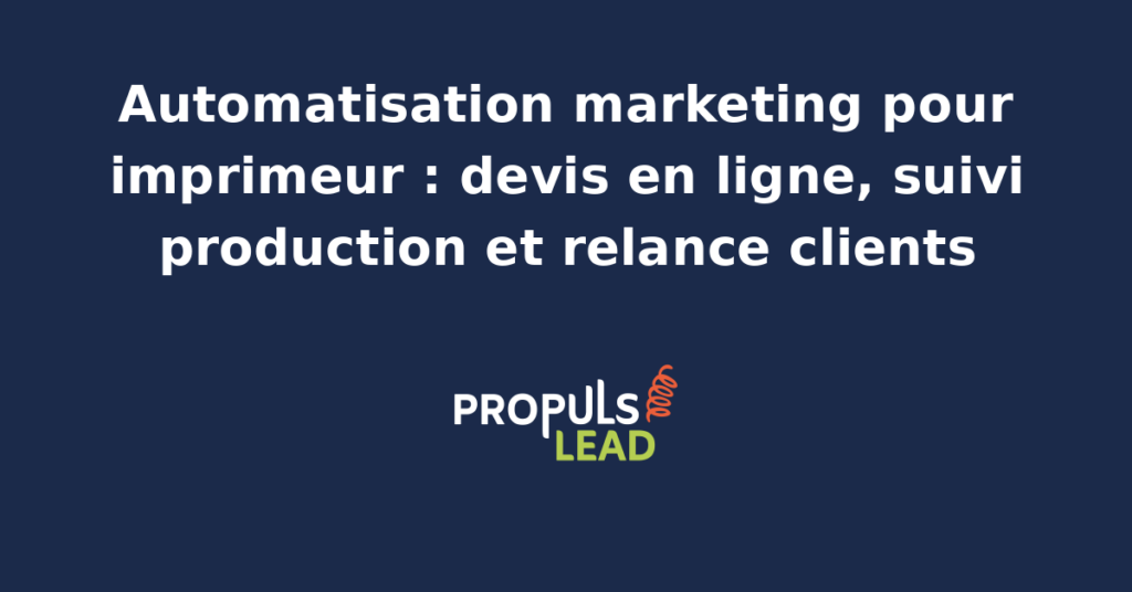 Imprimeur consultant un écran de suivi de production avec les devis en cours, l'avancement des commandes et les relances clients à programmer.
