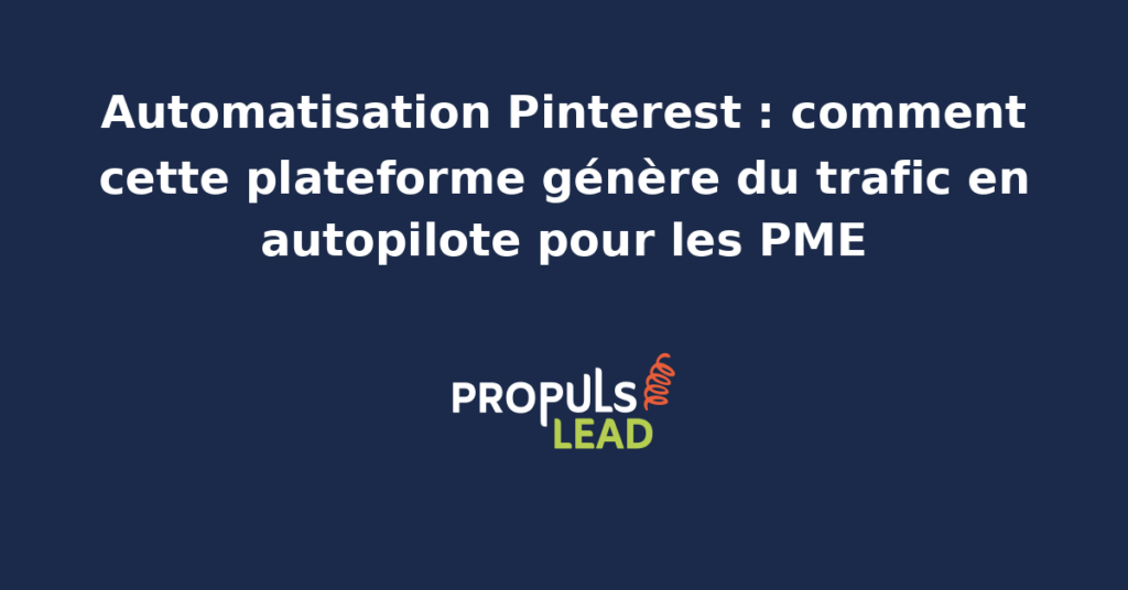 Responsable marketing PME consultant un tableau Pinterest organisé par thématiques avec épingles programmées et statistiques de trafic vers le site web.
