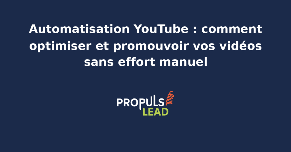 Responsable marketing PME consultant un dashboard YouTube Studio avec workflow automatisé de publication, optimisation métadonnées et promotion multicanale.