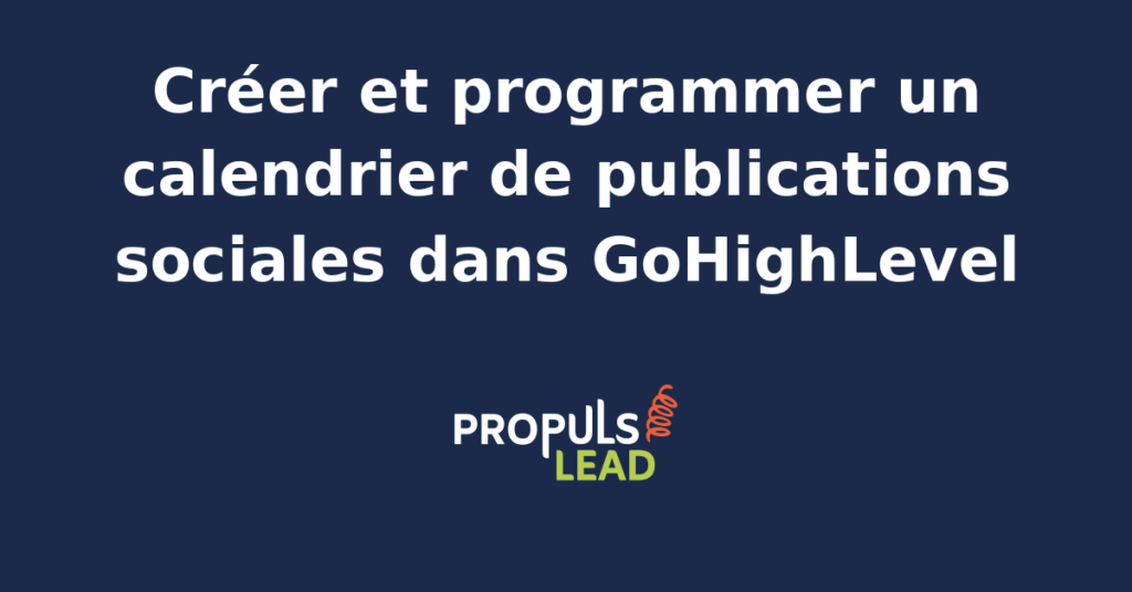 Capture d'un calendrier mensuel de publications sociales GoHighLevel pour un cabinet d'expertise comptable avec quatre piliers thématiques codés couleur et répartition équilibrée sur les semaines.