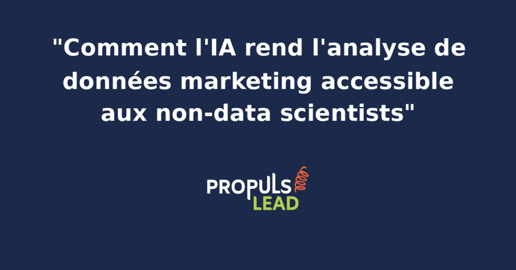 Tableau de bord marketing avec assistant IA en langage naturel répondant à des questions analytiques pour CMO et chef de produit non-data scientist en PME