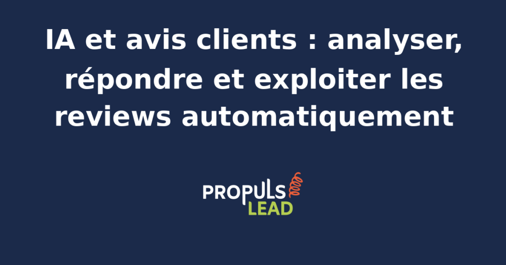 Tableau de bord d'analyse IA des avis clients e-commerce avec scoring sentiment thèmes récurrents et brouillons de réponses personnalisées prêtes à publier
