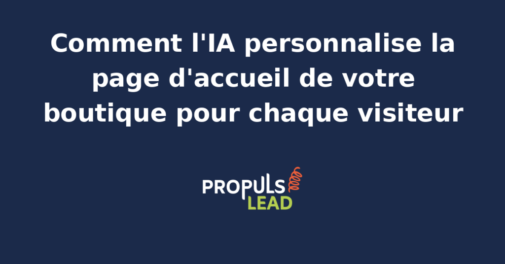 Page d'accueil d'une boutique e-commerce dont les blocs bannière sélection produit et témoignage se reconfigurent automatiquement selon le segment du visiteur identifié par IA