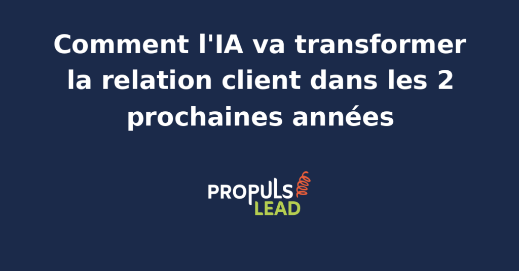 Schéma de transformation de la relation client B2B par l'IA sur deux ans avec étapes copilot agent autonome et orchestration multi-agents IA reliés à CRM customer success et support