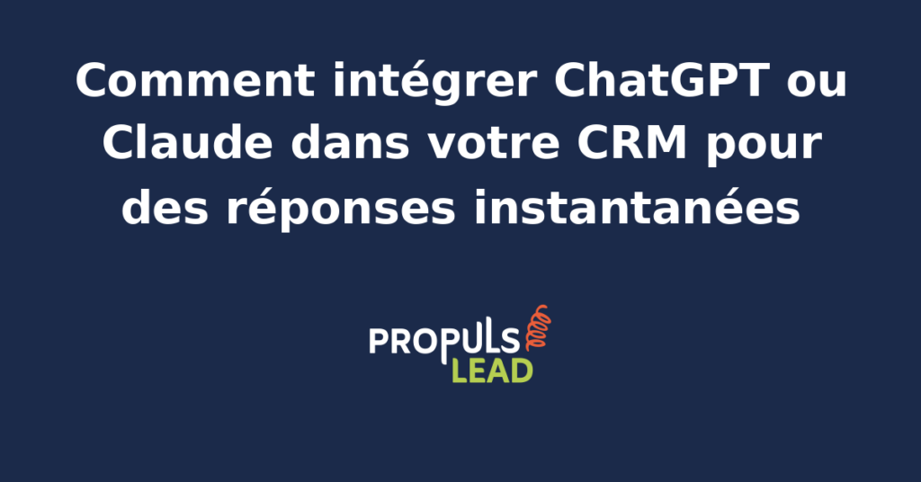 Interface CRM affichant suggestions de réponse client générées en temps réel par Claude ou ChatGPT branché via API avec contexte historique fiche compte et options de validation pour le commercial