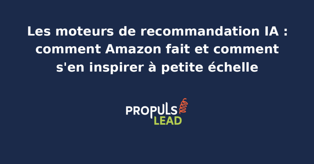 Responsable e-commerce PME visualisant à l'écran un moteur de recommandation IA qui suggère trois produits complémentaires en temps réel sur une fiche produit de la boutique