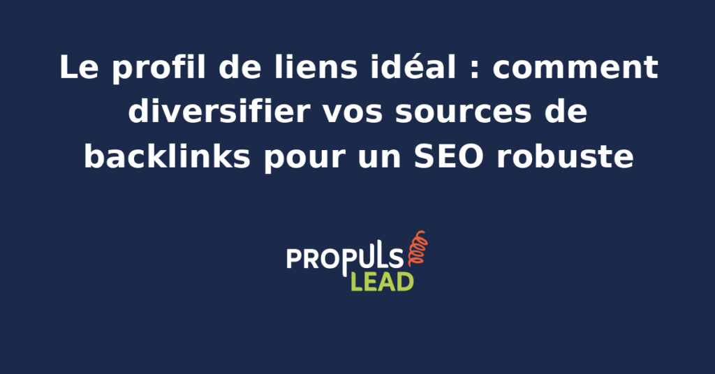 Tableau de bord d'analyse SEO affichant la répartition d'un profil de backlinks par typologie de sources avec graphique en secteurs et indicateurs de diversité