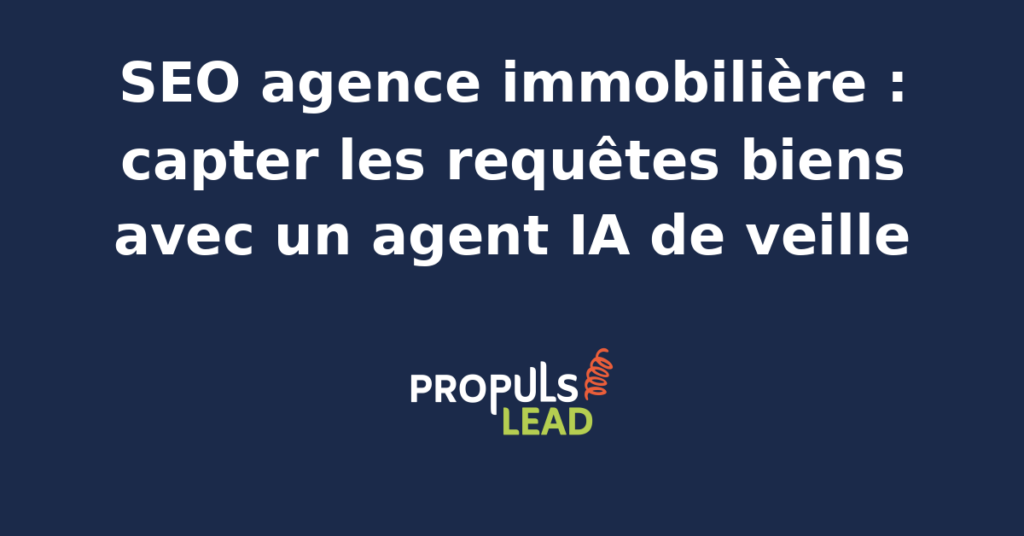 Vitrine d'une agence immobilière de centre-ville avec écran tactile affichant les biens disponibles, carte des quartiers et tableau de bord d'un agent IA de veille des nouvelles opportunités