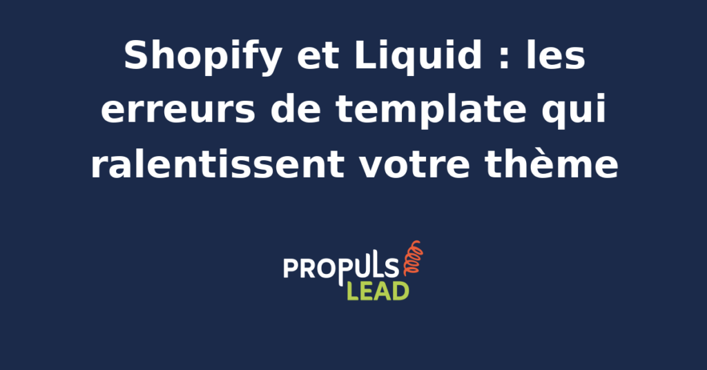 Capture d'un fichier section.liquid Shopify dans un éditeur de code montrant une boucle imbriquée surlignée en rouge avec le nombre d'appels base de données en commentaire à droite