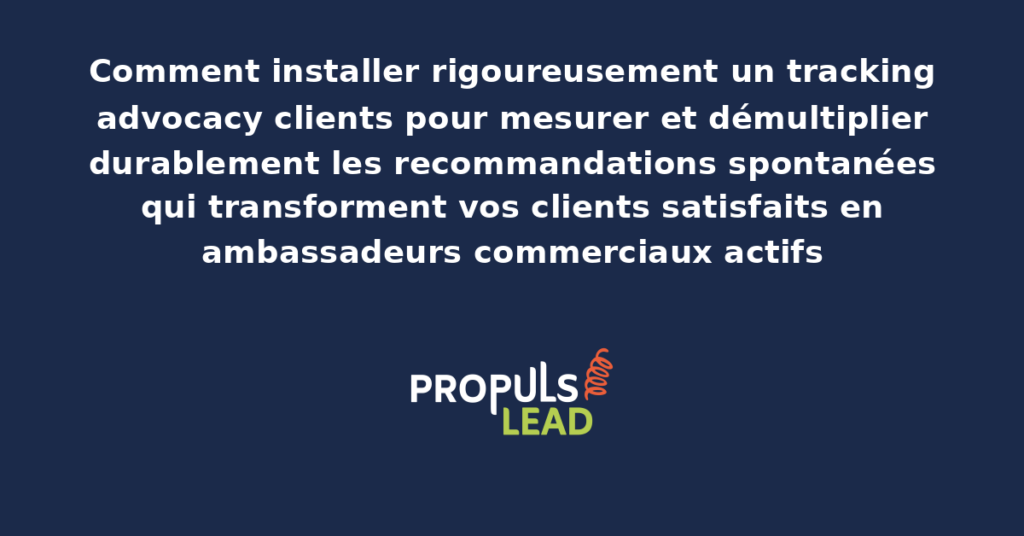 Tableau de bord de tracking advocacy clients présentant les indicateurs de mesure des recommandations spontanées par canal source pour démultiplier l'acquisition par bouche à oreille structuré
