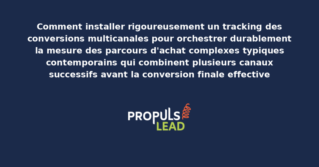 Schéma de tracking des conversions multicanales présentant l'attribution répartie entre les différents canaux successifs du parcours d'achat avec dispositifs analytiques structurants pour démultiplier la mesurabilité