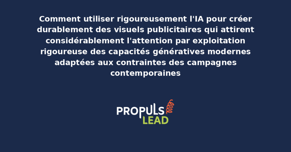 Tableau présentant les outils IA générateurs de visuels publicitaires avec exemples de productions structurantes pour démultiplier l'attractivité des créations publicitaires modernes adaptées aux campagnes