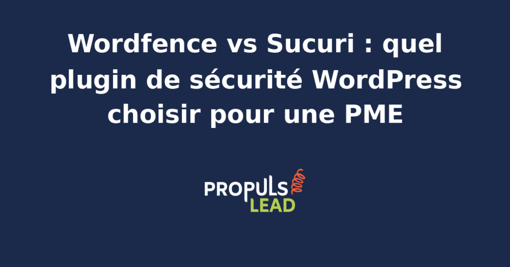 Deux logos Wordfence et Sucuri positionnés côte à côte sur un tableau de comparaison de fonctionnalités sécurité WordPress avec indicateurs de score pare-feu scanner et performances
