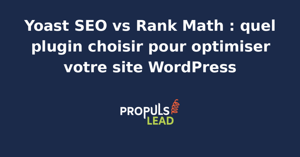 Tableau de bord WordPress affichant côte à côte les interfaces des plugins Yoast SEO et Rank Math avec leurs scores d'analyse de contenu et leurs réglages de méta-données