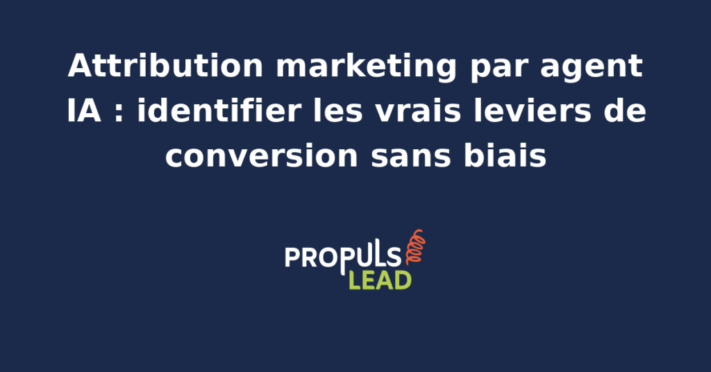 Schéma d'un agent IA qui reconstitue le parcours multi-touch d'un client et attribue la conversion aux vrais leviers, sans biais de dernier clic, dans une PME.