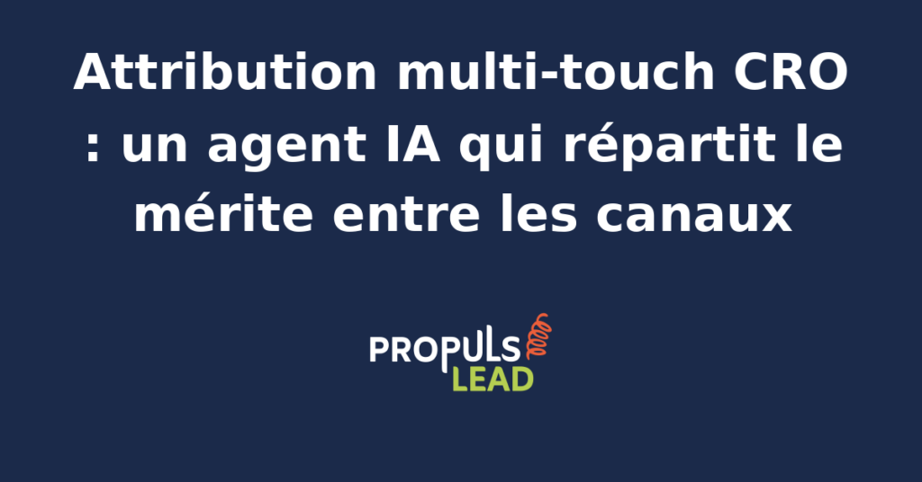 Schéma d'un agent IA analysant des données d'attribution multi-touch pour optimiser les tunnels de vente.