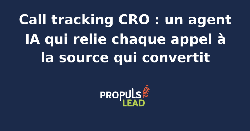 Interface d'un agent IA analysant des données de call tracking pour optimiser les conversions téléphoniques.