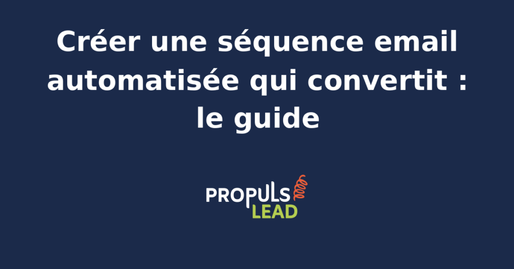 séquence email automatisée workflow connecté au CRM