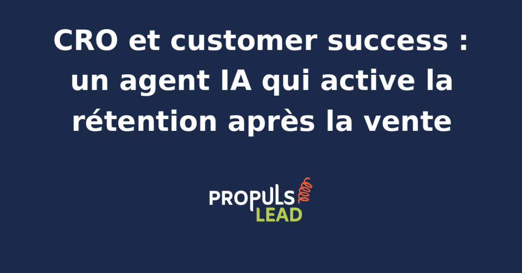 Interface d'un agent IA analysant des données de rétention client pour optimiser le customer success.