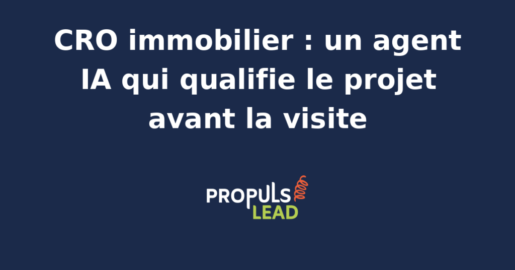 Agent IA analysant des données immobilières pour qualifier un projet avant une visite