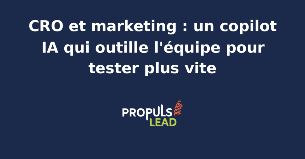 Équipe marketing analysant des données CRO avec un copilot IA pour accélérer les tests A/B sur un tunnel de vente.