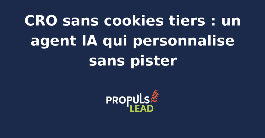 Interface d'un agent IA analysant des données first-party pour optimiser les conversions sans cookies tiers.