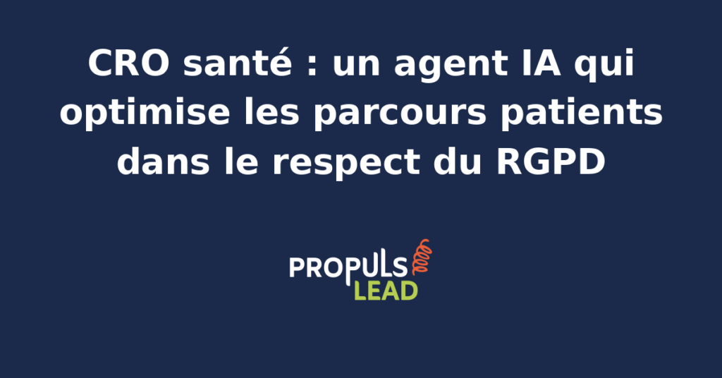 Interface d'un agent IA analysant des parcours patients en temps réel pour optimiser les conversions en santé.