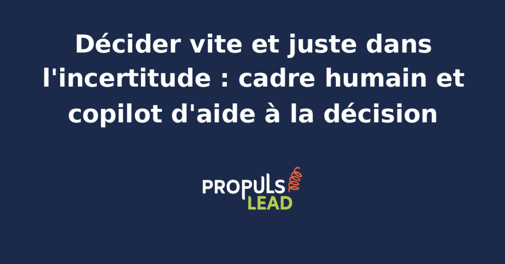 Entrepreneur analysant des données sur écran avec un agent IA d'aide à la décision en arrière-plan.