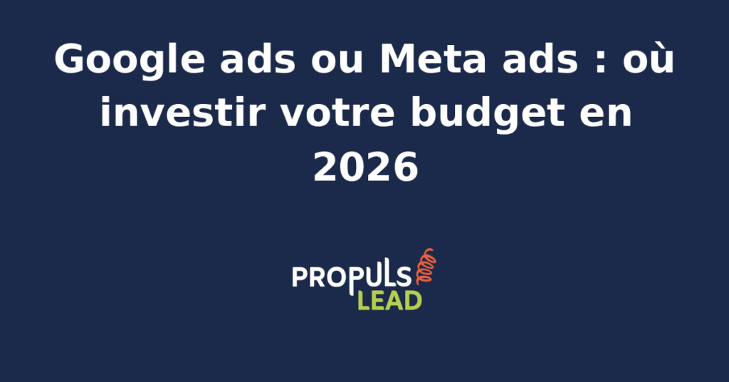 Comparaison des plateformes Google Ads et Meta Ads pour optimiser un budget publicitaire en 2026