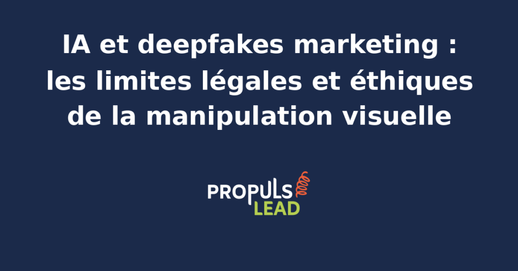 Illustration d'un visage généré par IA pour évoquer les deepfakes en marketing et leurs limites éthiques.