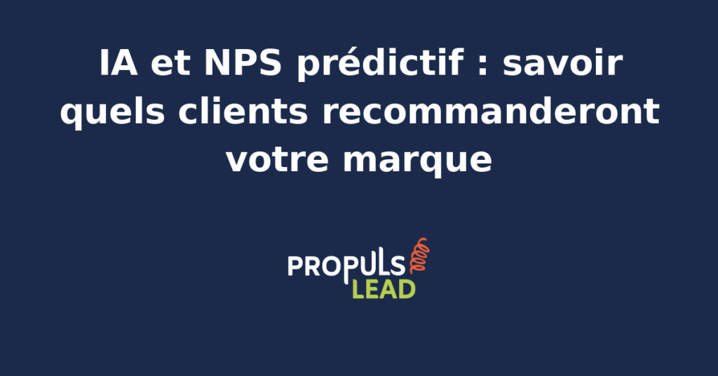 Schéma illustrant un modèle d'IA analysant des données clients pour prédire le NPS et identifier les promoteurs potentiels.