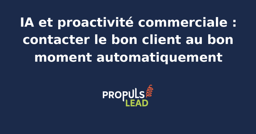 Interface d'un agent IA analysant des données clients pour déclencher des actions commerciales proactives.