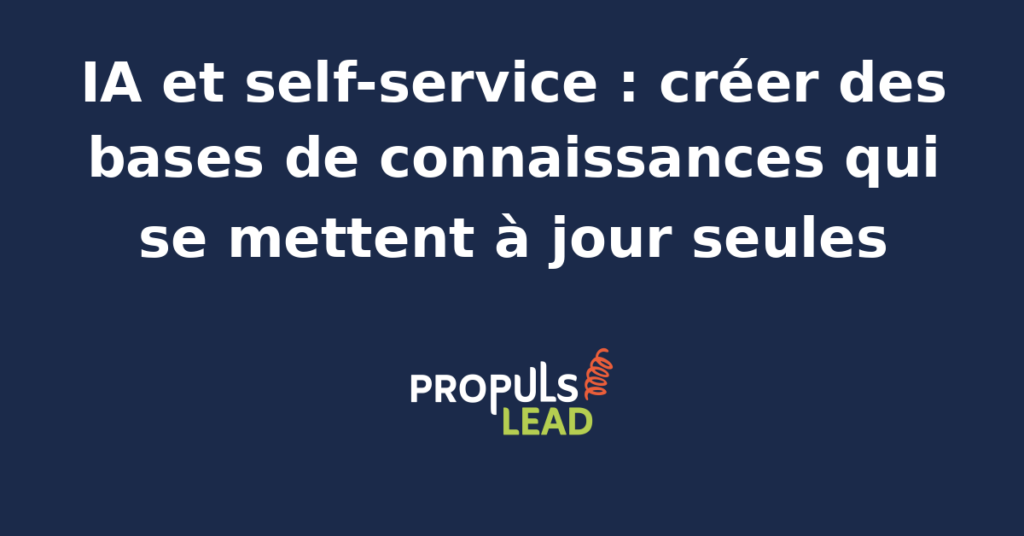Interface d'une base de connaissances auto-mise à jour par intelligence artificielle pour le self-service client.