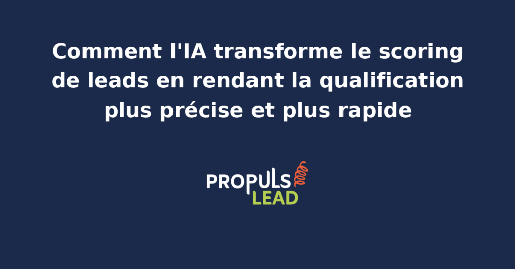 Schéma d'une équipe marketing et commerciale PME qui s'appuie sur un agent IA qualifieur pour scorer chaque lead entrant avec précision et passer la main aux commerciaux au bon moment.