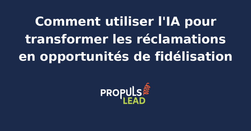 Interface d'un agent IA analysant des réclamations clients pour en extraire des opportunités de fidélisation.
