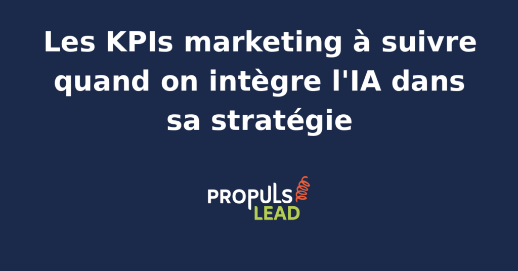 Tableau de bord marketing avec indicateurs clés et intégration IA