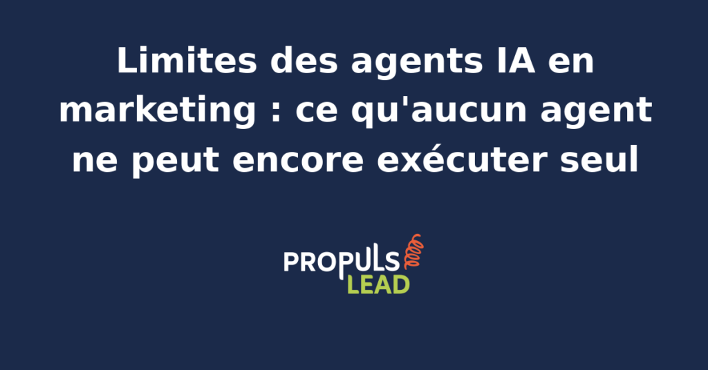 Équipe marketing analysant des données avec un agent IA en arrière-plan, illustrant les limites des outils d'automatisation.