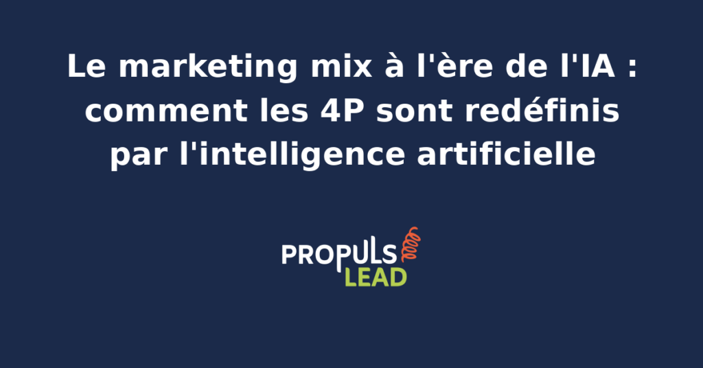 Illustration d'un cerveau numérique représentant l'IA qui optimise les 4P du marketing mix.